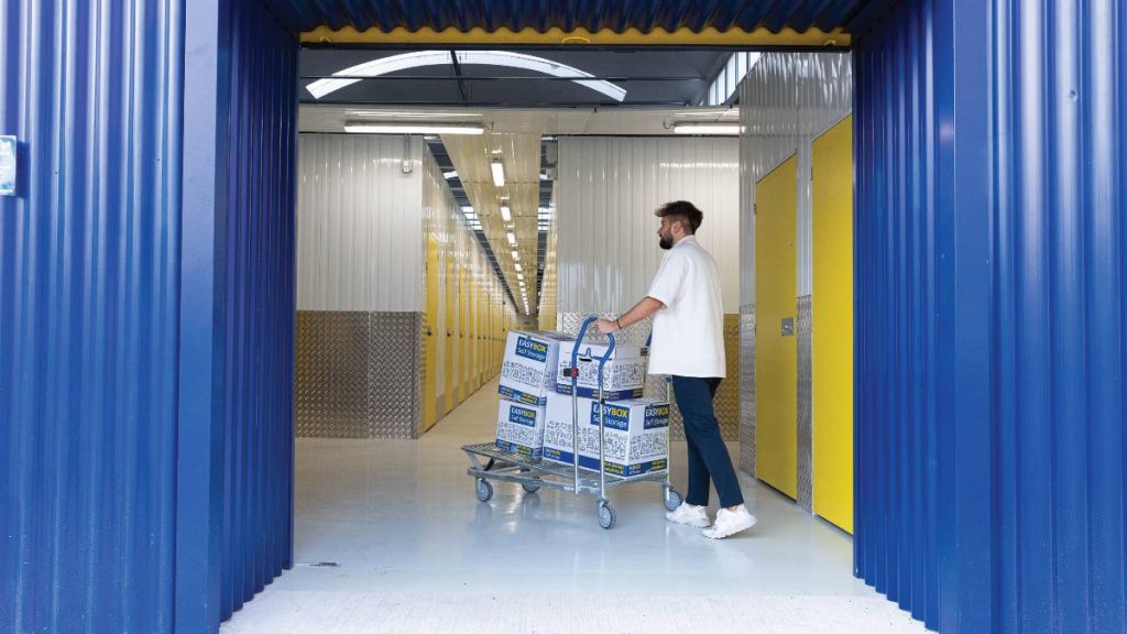 Individual at EasyBox self storage facility