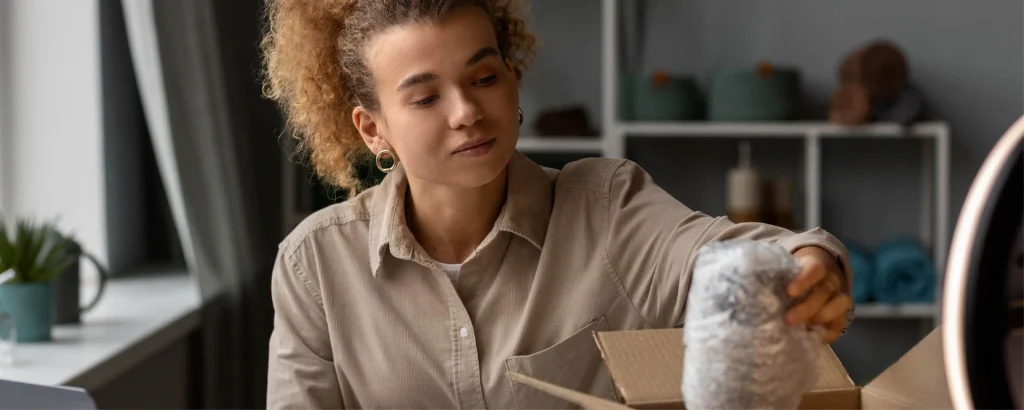 A student storing items